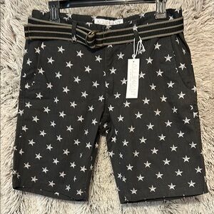 Allegiant Men’s Golf Shorts Size 29 Black White Stars 4th of July Festive Summer